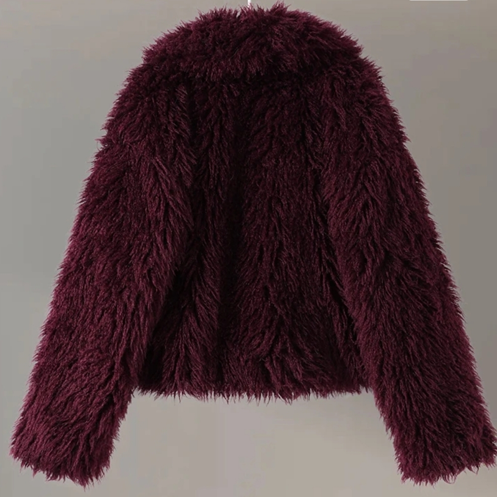 Luxury Fluffy Faux Fur Jacket Coat Women 2024 Autumn Winter - Picture 3 of 5